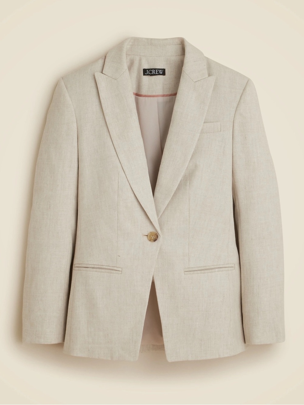 J. Crew Alexandra Cream Linen Blazer sz 18